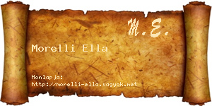 Morelli Ella névjegykártya
